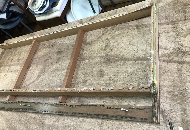 木枠だけにする