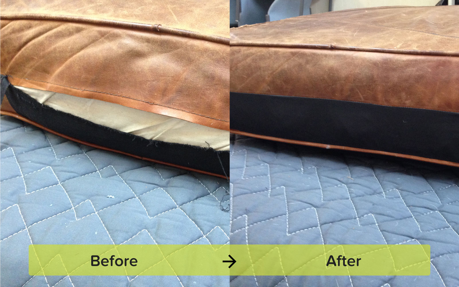 ソファの置きクッションの破れの補修