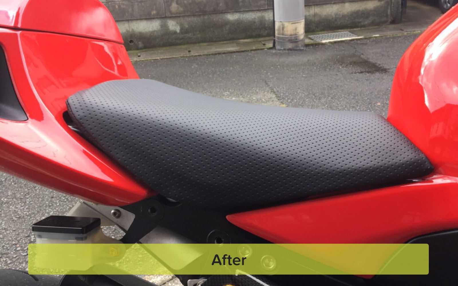 オートバイ・二輪車の座面のみを張替え